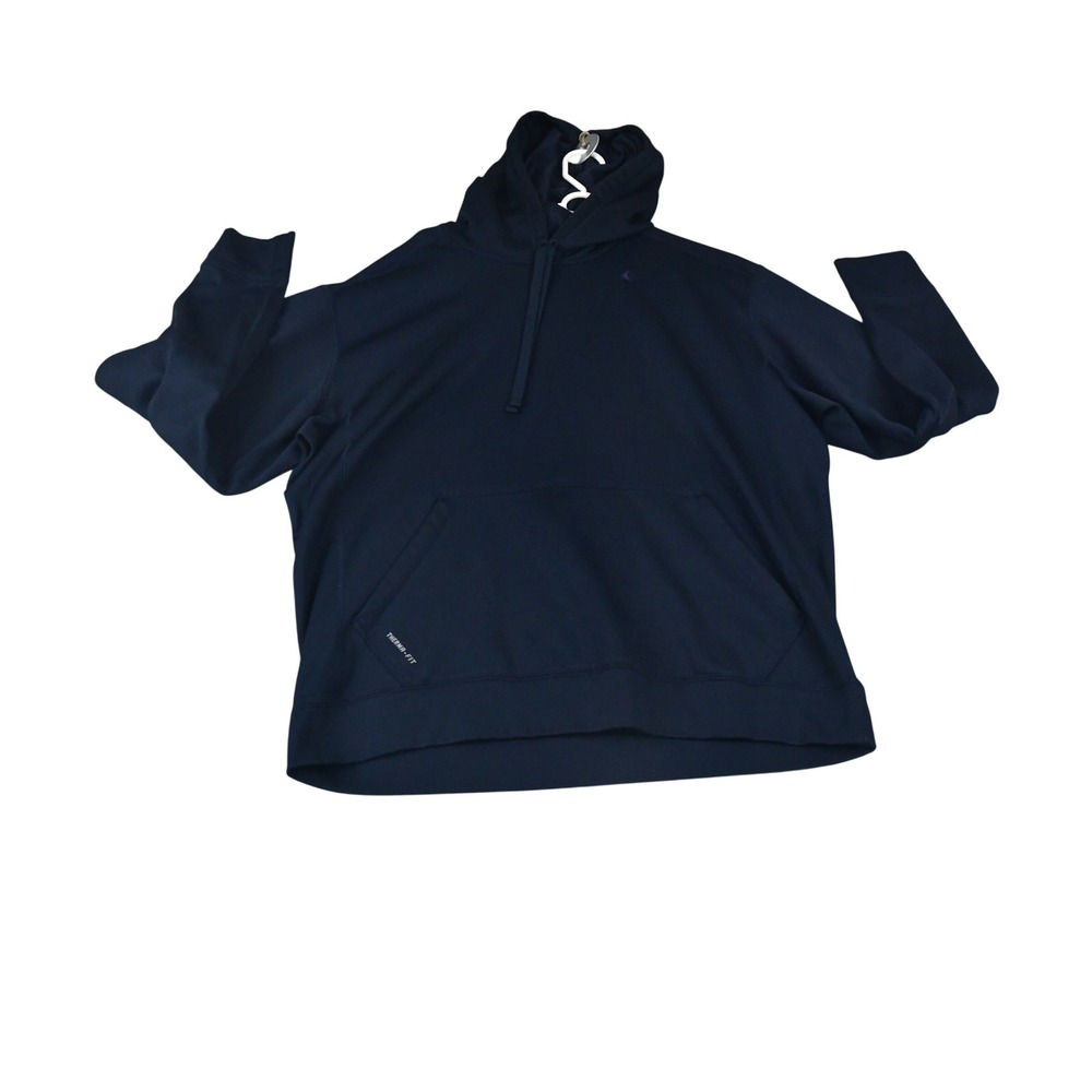 Nike Hoodie Mens XL Blue Excellent Therma-FIT Pullover Sweatshirt
